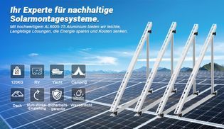 ZWEI SETS VON 114 CM LANGEN SOLARPANEL MONTAGEHALTERUNGEN.