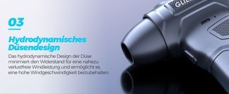 Optimierte Luftstromdynamik – kraftvolle, verlustfreie Perfo