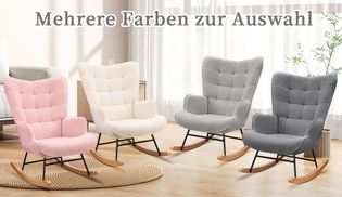 Unsere Schaukelstühle gibt es in 4 Farben, es ist immer etwa
