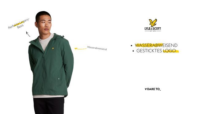 Diskreter Luxus: Die Markenjacke von Lyle & Scott.