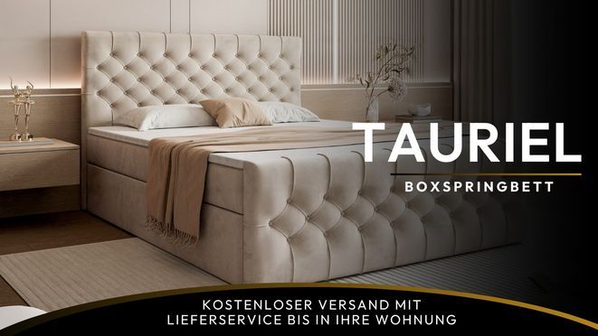 TAURIEL Boxspringbett – Eleganz & Komfort mit praktischem Stauraum