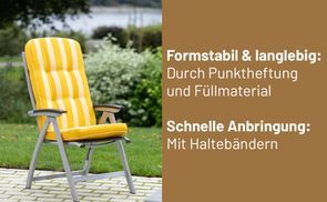 Blockstreifen Auflage für Hochlehner