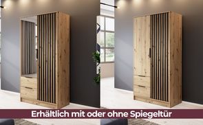 Individuell wählbar: mit oder ohne Spiegeltür