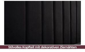 Stilvolles Kopfteil mit dekorativen Ziernähten