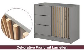 Dekorative Front mit Lamellen