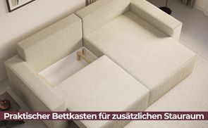 Praktischer Bettkasten für zusätzlichen Stauraum