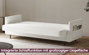 Integrierte Schlaffunktion mit großzügiger Liegefläche