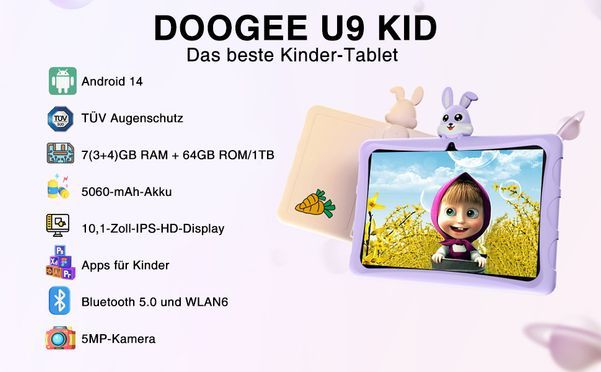 Speicher für Android 14 Kinder Tablets