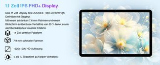 11 Zoll IPS FHD+ Display