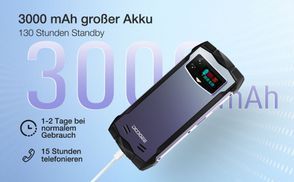 3000 mAh Akku & 18W Schnellladen
