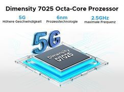 6nm Dimensity 7025 & Android 14 für starke 5G Leistung