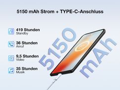 Leistungsstarker 5150 mAh Akku
