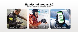 Bedienung auch mit Handschuhen