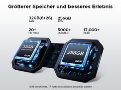  32GB RAM + 256GB ROM + 2TB TF Karten Erweiterung