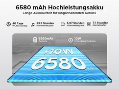6580mAh Akku – Lange Ausdauer