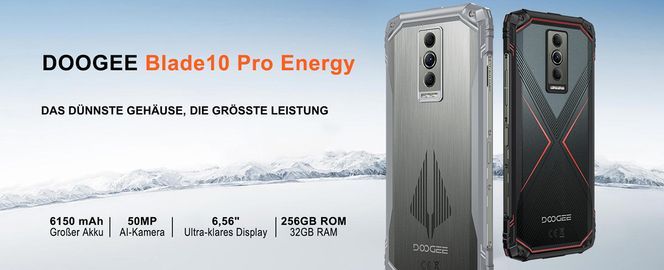 DOOGEE Blade 10 Pro Energy – 2025 Outdoor Handy, ultradünn mit nur 10,7 mm