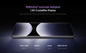 Beeindruckendes CrystalRes AMOLED Display für das ultimative