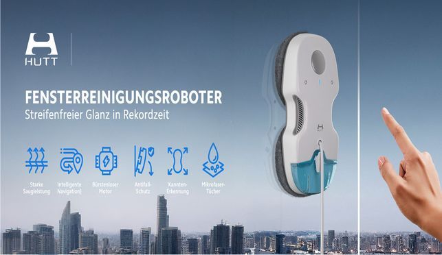 Fensterputzroboter mit Sprühfunktion,80ml Wasser /reinigungstank