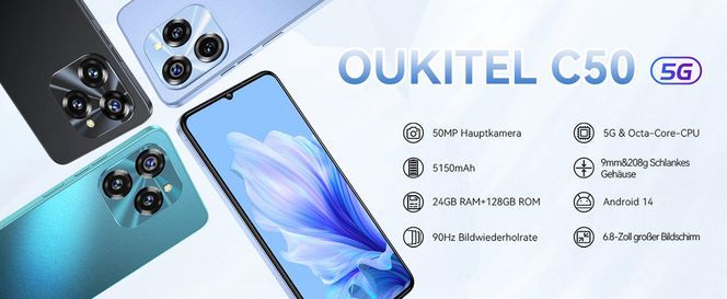 OUKITEL C50 – Ein schlankes High End Smartphone mit herausragender Leistung. Ein echtes Muss Have!