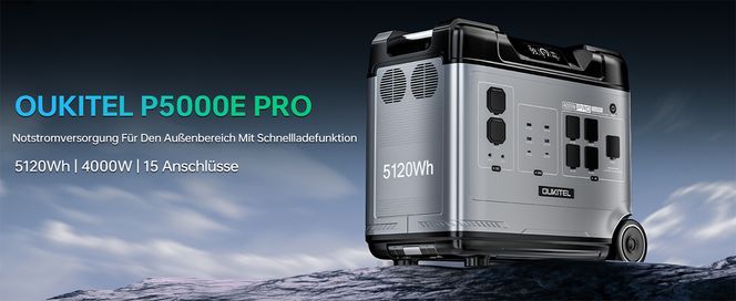 OUKITEL P5000E PRO Stromerzeuger – Tragbare Powerstation