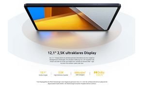 Ultraklarer 12,1 Zoll Bildschirm 2.5K