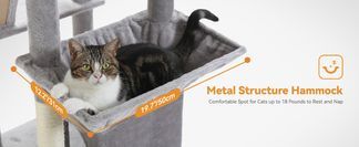 180 cm hoch, 6 in 1 Spielplatz für Katzen