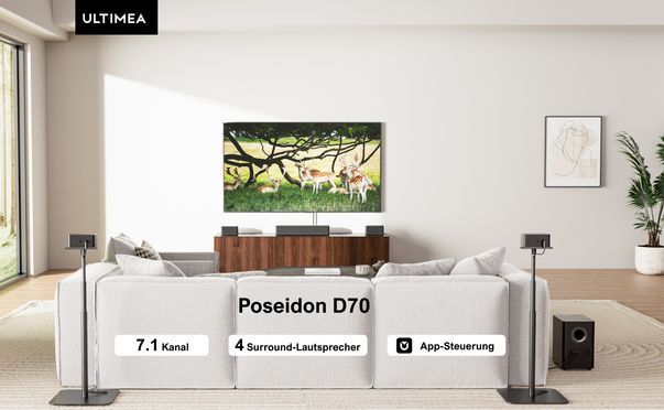 ULTIMEA Poseidon D70 Soundbar, 7.1 Kanal Virtual Surround Sound bei 410 W