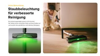 Weitwinkel Grünlicht enthüllt versteckten Staub