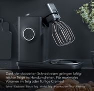 Schneebesen, für maximales Volumen im Teig