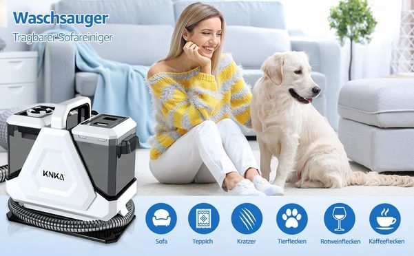 KNKA Pro 550W Tragbarer Teppich und Polsterreiniger JYD MC01