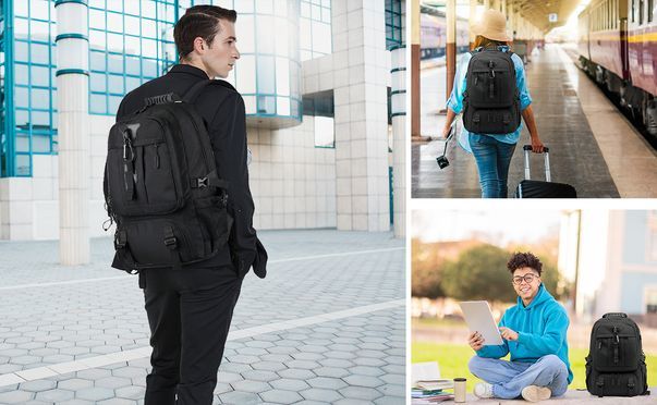 XL Erweiterbarer Handgepäck Reiserucksack Laptop Rucksack