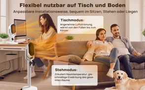 Flexibel nutzbar auf Tisch und Boden