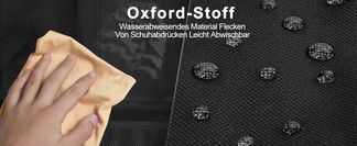 Wasserabweisender Oxford Stoff, leicht zu reinigen