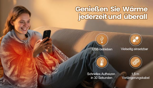 Neue verbesserte Version 150 * 80 cm Heizdecke mit Reißverschluss