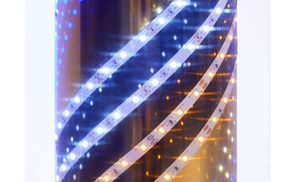 Blau Gold Weiß LED Streifen 