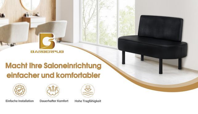 BarberPub 3 Sitzer Sitzbank mit Lehne Sorgt für dauerhaften Komfort