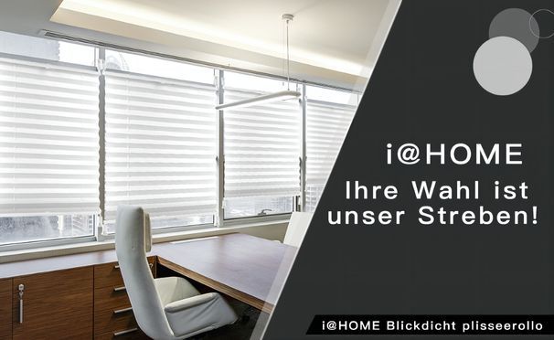 i@HOME Plissees für Fenster, ideal für als Sicht- und Sonnenschutz
