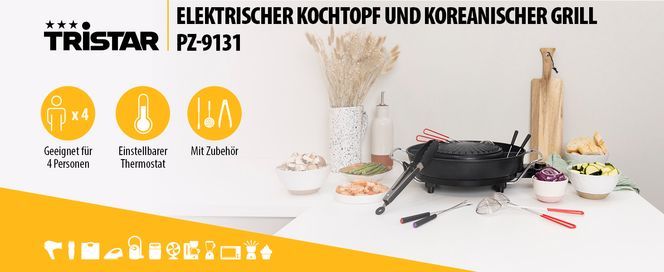 Multifunktionaler 2 in 1 Korean BBQ & Hot Pot – Grillen und Fondue gleichzeitig genießen!