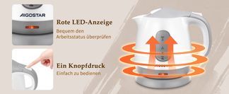 LED Anzeige & Ein Knopf Bedienung
