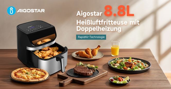 Aigostar Heißluftfritteuse XXL 8,8L