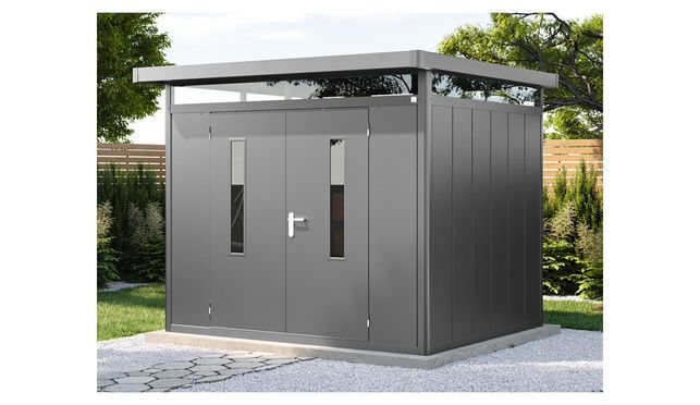 Stilvolles Metall Gerätehaus ELIAS Die moderne Lösung für den Außenbereich