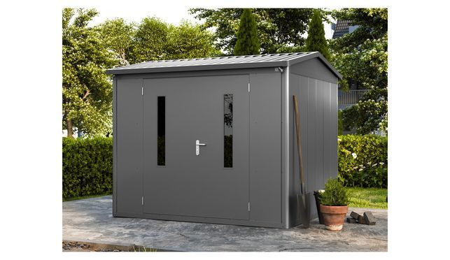 Stilvolles Metall Gerätehaus LARS Die moderne Lösung für den Außenbereich