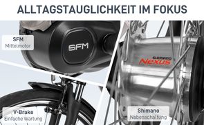 Zuverlässiger Mittelmotor & smarte Technik für Fahrkomfort