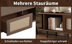 Praktisches TV Board: Viel Stauraum & Natürlicher Charme