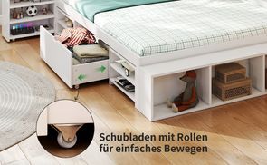 Versteckter Stauraum mit praktischem Rollschubfach