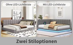 Multifunktionales Sofa Bett: Zwei Stilvarianten zur Auswahl