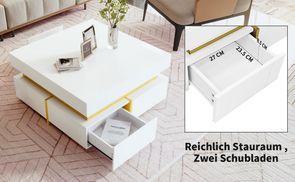 Couchtisch mit zwei Schubladen – Praktisch und stilvoll