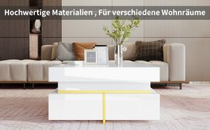 Robuster Couchtisch aus hochwertigen Materialien