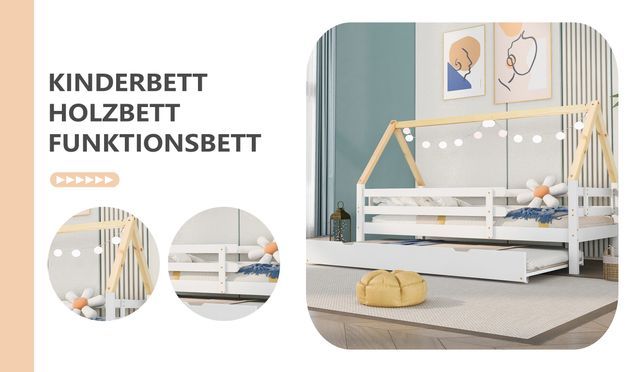 Vielseitiges Kinder Holz Funktionsbett