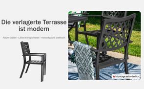 Die verlagerte Terrasse ist modern